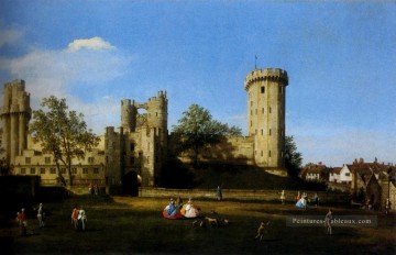  Canaletto Peintre - La façade orientale du château de Warwick Canaletto
